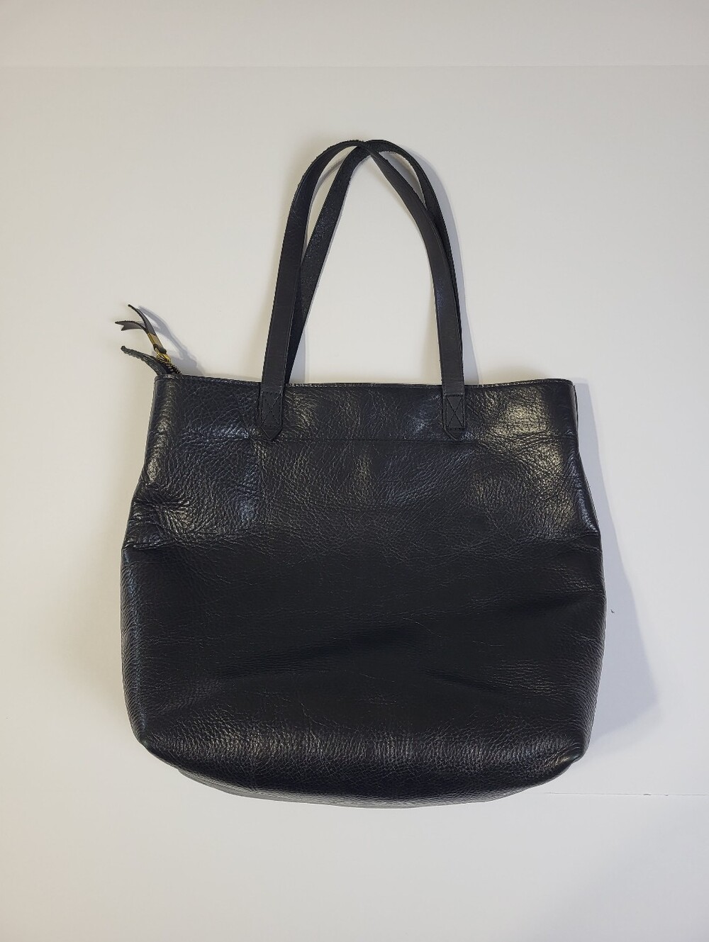 Madewell Zip Top Leather Transport Tote Crossbody Bag Black Shoulder - Picture 6 of 12